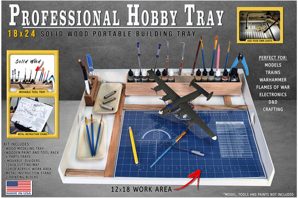 MocTray Custom Hobby Tray and Figure Painting Work Station